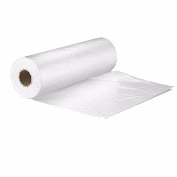 Plastic Unprinted Produce Bag on a Roll, Bread and Grocery Clear Bag