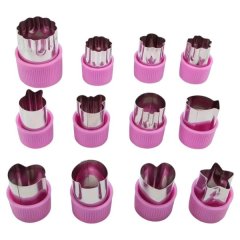12 Piece - Stainless Steel Cookie Cutter Set
