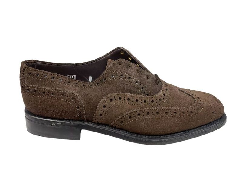 Barker Mens Lace Up Suede Brown Formal Shoes