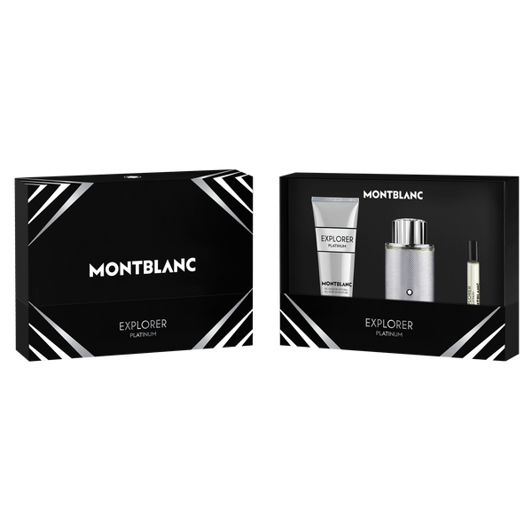 Montblanc Explorer Platinum Set 100ml EDP+7.5ml Travel Spray+100ml Showergel