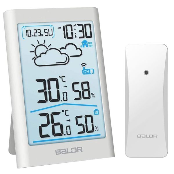BALDR Temperature Weather Station, Wireless Outdoor Indoor Thermohygrometer