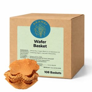 Wafer Baskets 108 Pack -Bulk Ice Cream Dessert Bowls,Presentation, Catering
