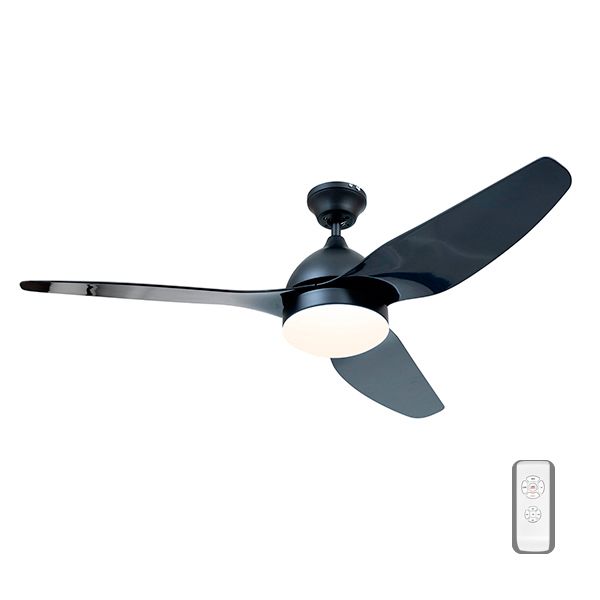 The Lighting Warehouse - Fan Aquarius 3 Blade Black 20w LED