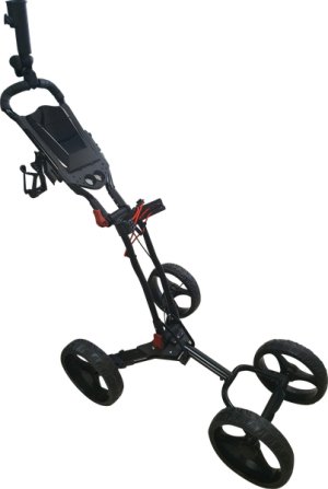 4 Wheel Golf Push Cart - Black