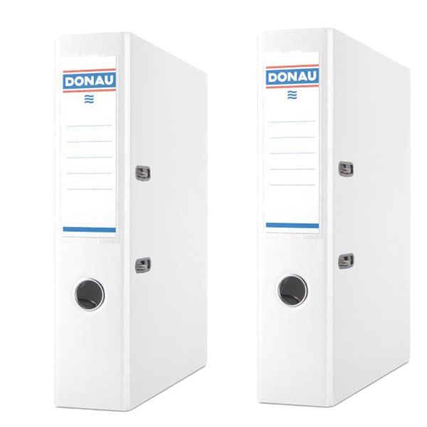 Donau Lever Arch File 75mm, White (Pack of 4)