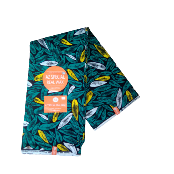 AZ Special Real Wax Fabric - Black &amp; Green