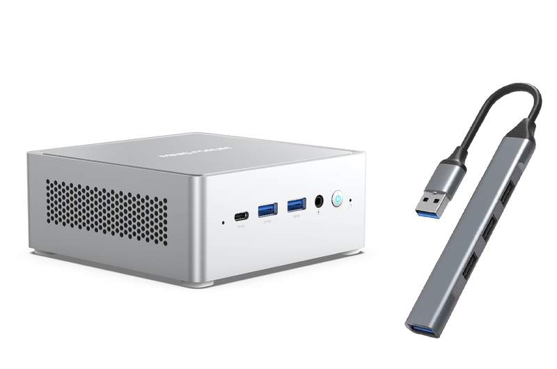 MINISFORUM NAB6 Lite i5-12600H Mini PC (8GB/512GB)+CAD Multiport Dock Hub