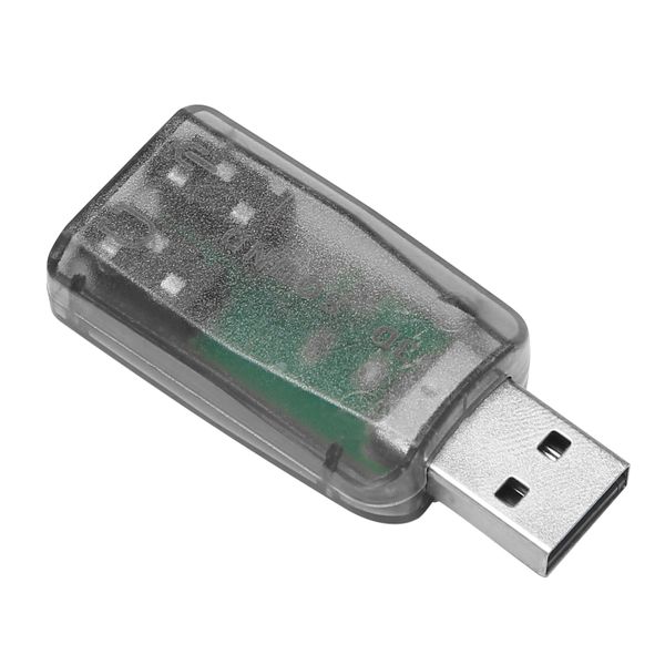 USB to 3.5mm Mic Jack Stereo Headset 3D Sound Card Audio Adapter PC