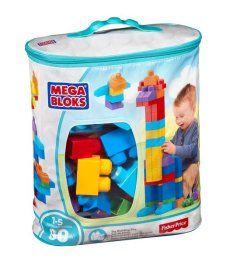 Mega Bloks First Builders Big Building Bag Classic Colour Blocks (80pc)