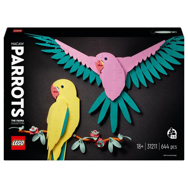 LEGO® Art The Fauna Collection – Macaw Parrots 31211 Building Toy Set - 644 Pieces