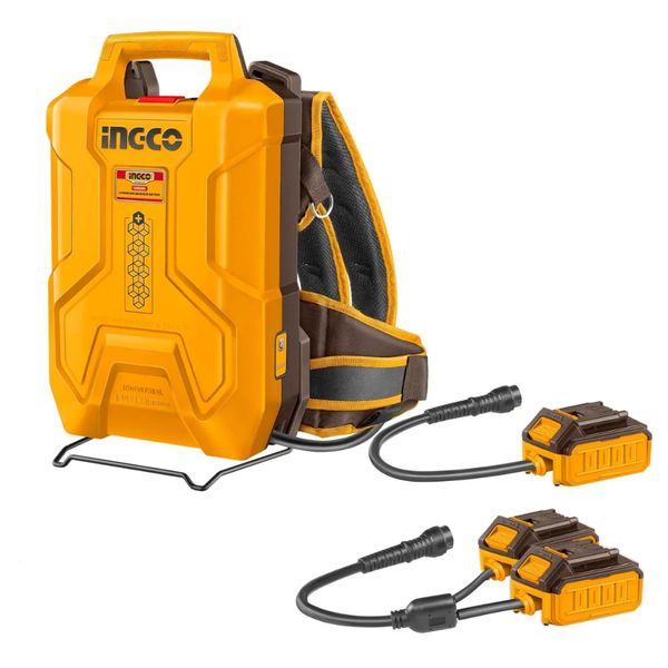 Ingco - Professional 60.0Ah Backpack Battery (Dual Voltage System 20V&amp;40V )