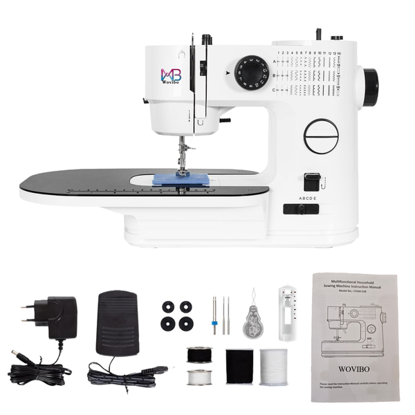 WOVIBO Electric Sewing Machine Removable Extension Table 39 Sewing Programs