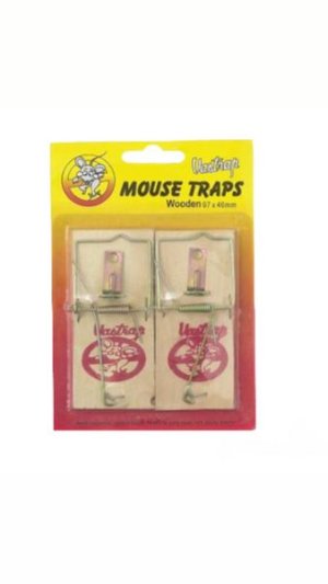 Set of 2 Wooden Mice Traps