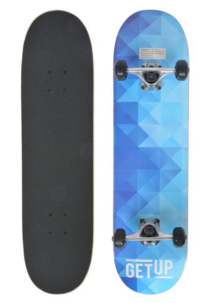 GetUp Slide Skateboard - 7.75" x 31.5" - 8 Ply Chinese Maple - Blue