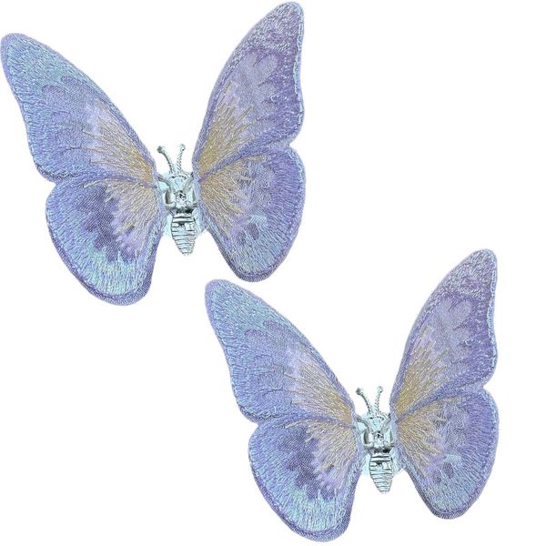 2-Pack Moving Butterfly Car Air Outlet Decoration - Purple