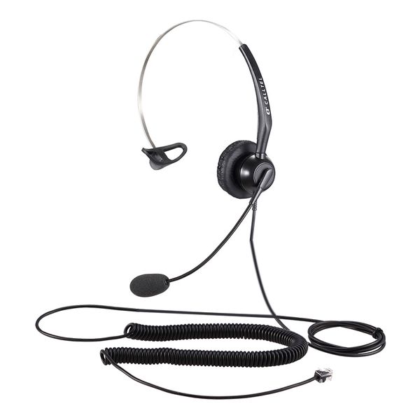 Calltel T800 Mono-Ear Headset - Noise-Cancelling Mic - Single 3.5mm Jack
