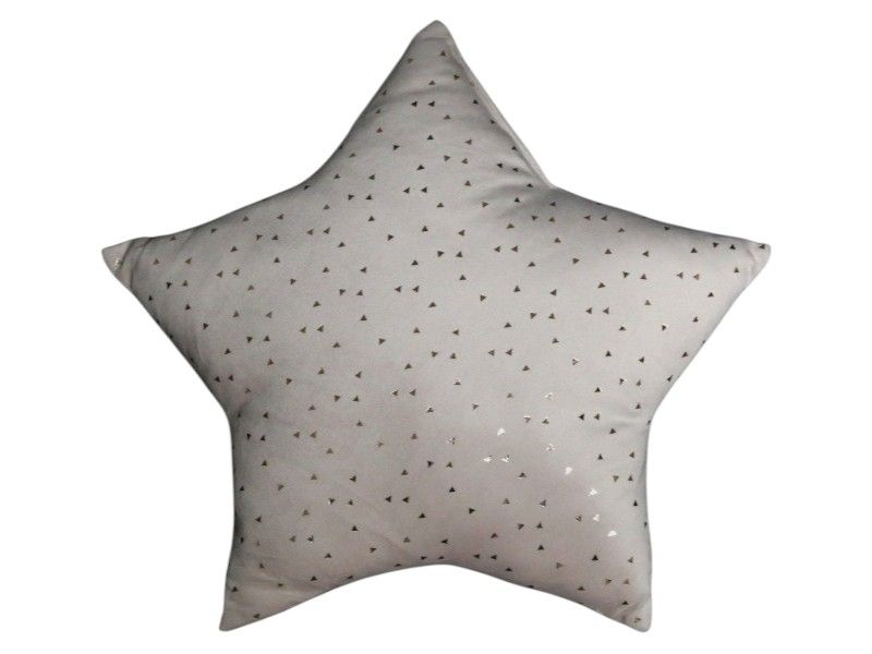 Pink Star Throw Pillow with Gold Foil 36x38cm