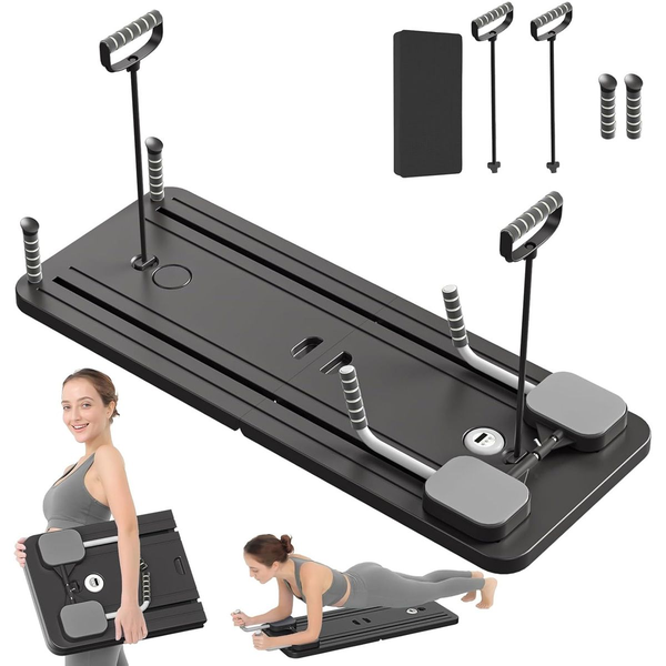 TOXIYA Pilates Reformer Set Multifunctional Foldable Pilates Reformer Board