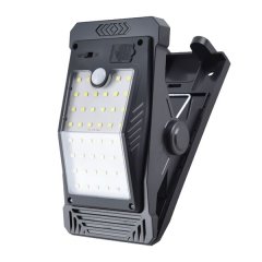 Solar + USB Dual Charging Multi-Functional Clip-On Light, Portable Solar