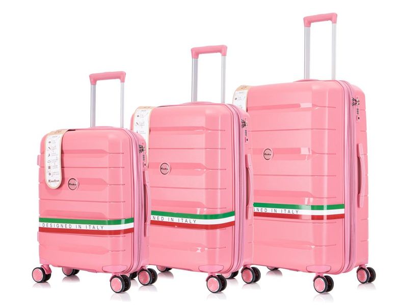 Trendworld - Durable Trolley 3-Piece Travel Luggage Spinner Suitcase Set