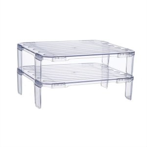 We Love Gadgets Stackable Kitchen Shelving Organizer Rack Shelves