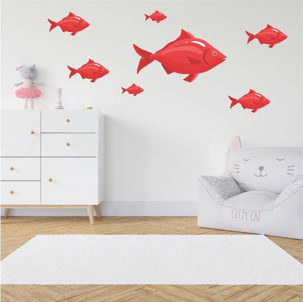 Cartoon Fishes Wall Decal Sticker