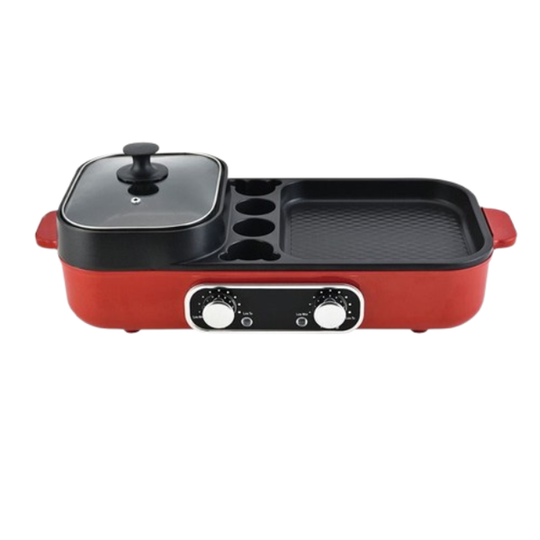 HM-3062 Dual-Zone Electric Grill &amp; Hot Pot - Multi-Cooker for Home Use