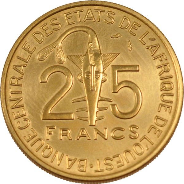 1980 West African States 25 Francs Coin Rare Coin
