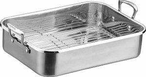 Scanpan - Stainless Steel Roasting Dish with Rack, 48x31cm