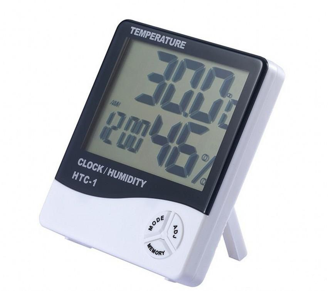 Digital Temperature &amp; Humidity Thermometer Indoor Clock