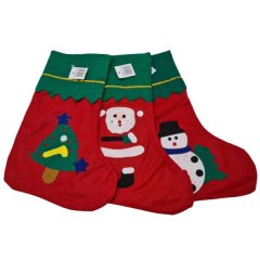 Santa, Snowman &amp; Reindeer Christmas Stocking Set