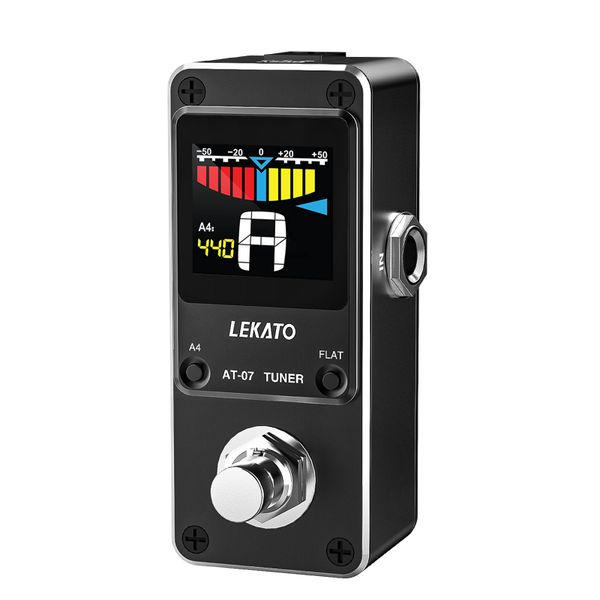 LEKATO Guitar Tuner Effect Pedal with Color Display Tuning Bypass Mode