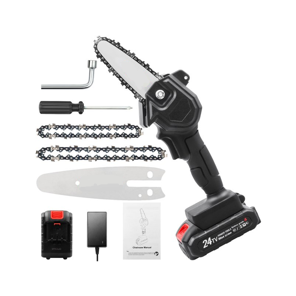 Mini Chainsaw Cordless 4-Inch 24V Power Chain Saw SC-4001