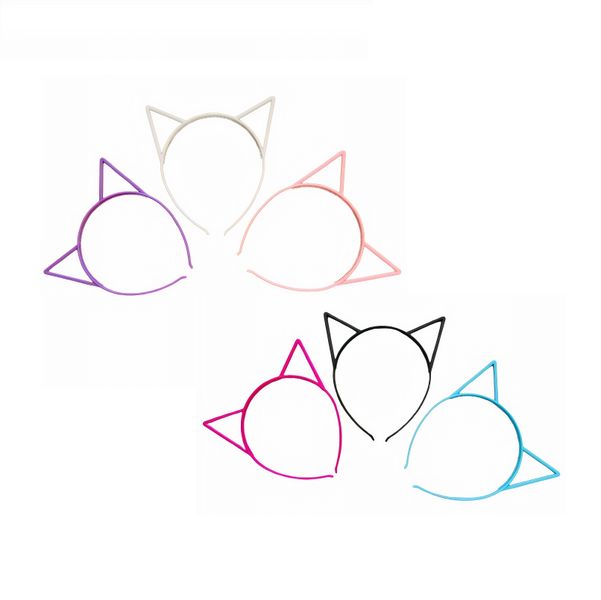 Plastic Cat Ears Alice Bands (Set of 6)