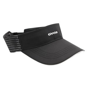 Civvio Running Visor - Stretch Elastic Band, Contrast Sandwich Brim