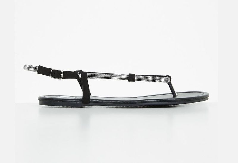Footwork Oanky Ladies Slip-On Hook &amp; Eye Diamante Sandals