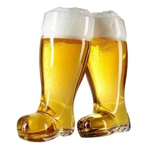 Creative Artglass Boot Beer Mug - 500ml - SET OF 2