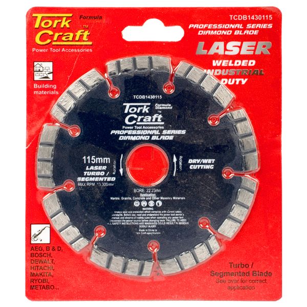 Tork Craft - Diamond Blade 115mm Turbo Segmented - 2 Pack