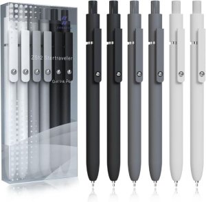 Gel Pens 6-Pack | 0.5mm Fine Point | Exam Approved | School &amp; Office