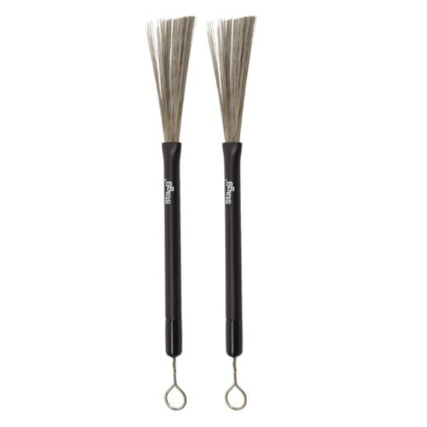 Stagg SBRU20 RM Telescopic Wire Brushes with Rubber Handle