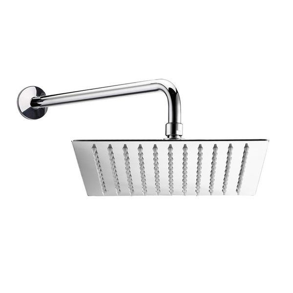HAWOO 20cm Rainfall Square Shower Heads Set-201 Stainless Steel