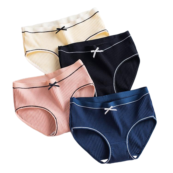 Lace-Trim Cotton Briefs for Women, 4-Pack, Plus Size