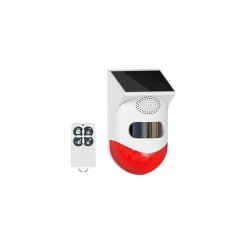 Outdoor Solar Light And Siren Alarm With Remote