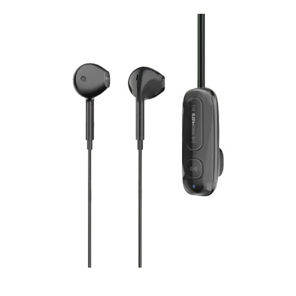 Promate Latch Clip-On High Fidelity Wireless Dynamic Earphones - Black