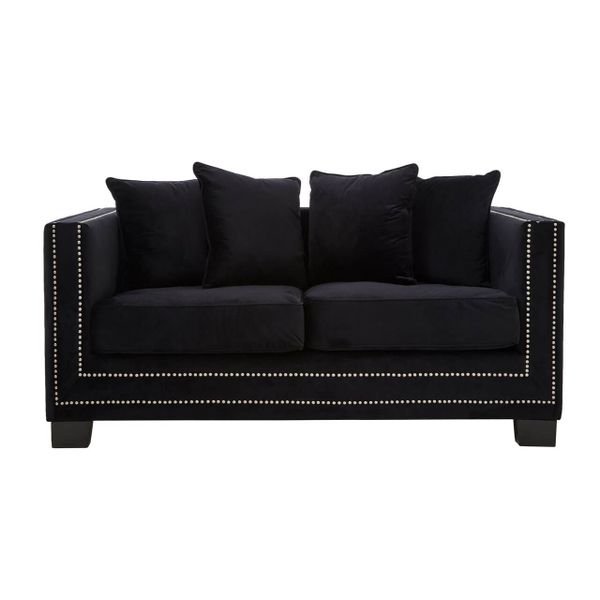Black Forest Velvet 2 Seater Black