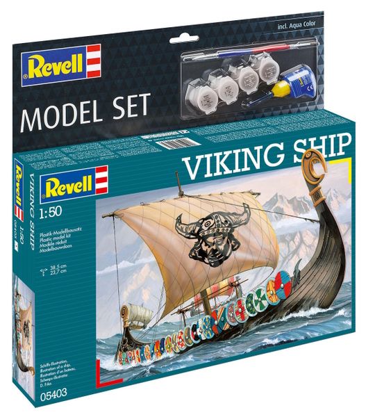 Revell 1/50 Viking Ship Model Kit w/paints, Glue and Brush