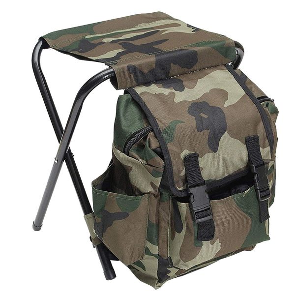 Folding Camping Fishing Stool Backpack for Outdoor Hiking