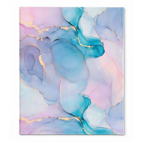 Pastel Marble Fleece Blanket (130 x 150 cm)