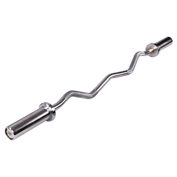Olympic EZ Bar - 1.2m Barbell for Biceps and Triceps Strength Training