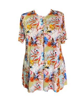 Plus Size Bon Bon Top with Front Pleat